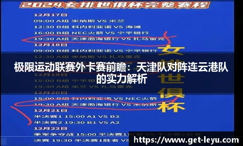 极限运动联赛外卡赛前瞻：天津队对阵连云港队的实力解析